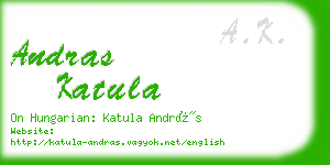 andras katula business card